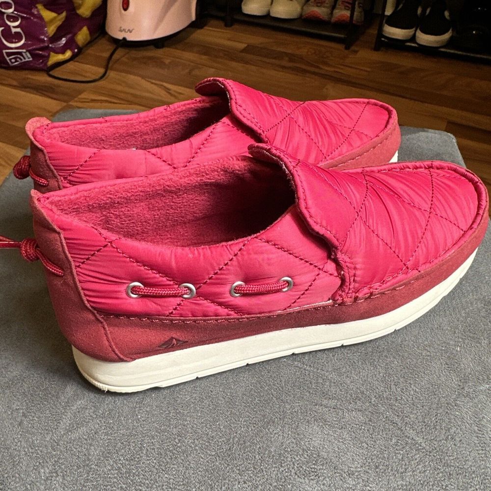 Sperry MocSider Quilted Slip On  Womens‎ Red Flats Casual STS86947